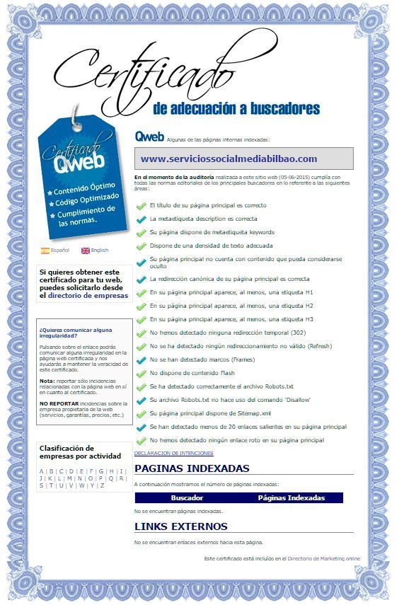 Sello de calidad Qweb